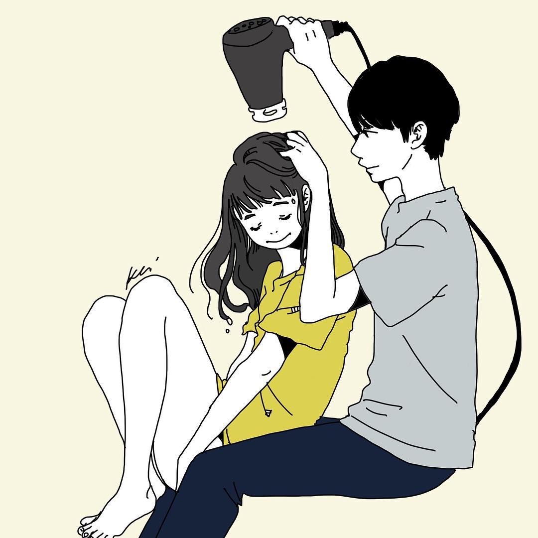 每天都像刚热恋!插画家画出「情侣们的超甜日常」 时.